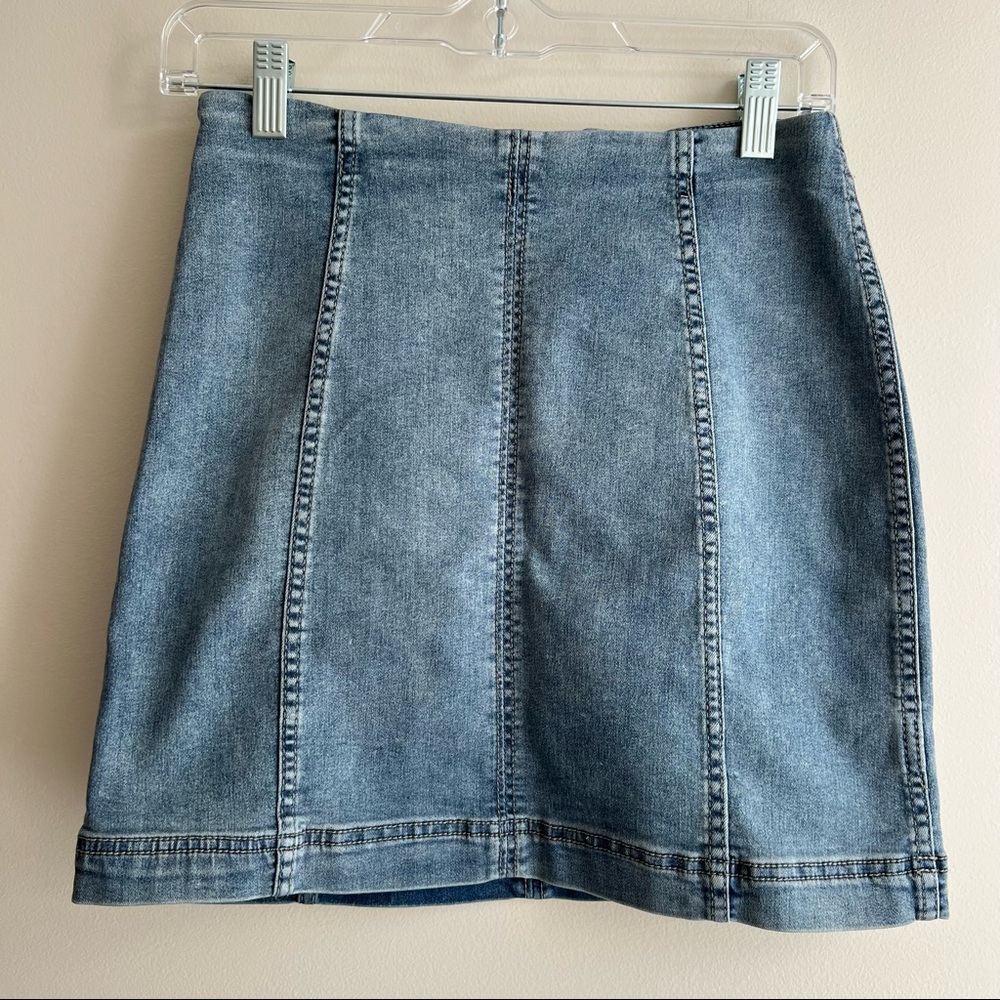 Free people modern femme denim mini skirt